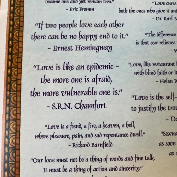 What is Love Quotes Large Poster College Collection Wall Room Decor Size 24x36 - Picture 9 of 9